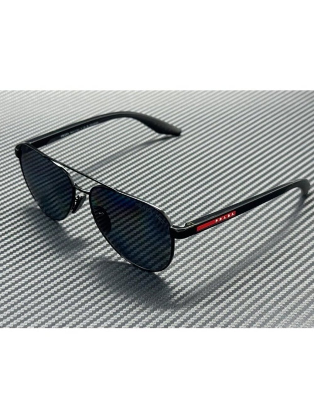 New Prada Linea Rossa Men Black Sunglasses 58-14-145